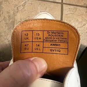 Dr. Martens White Leather Loafers